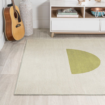 Luola Minimalist Geometric Machine-washable Area Rug